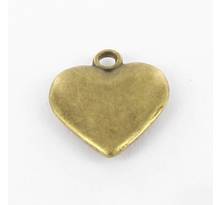 Breloque en métal coeur n°2 bronze