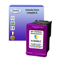 Cartouche compatible avec HP Deskjet 3762, 3764, Ink Advantage 3700MFP remplace HP 304XL - Couleur - 18ml - T3AZUR