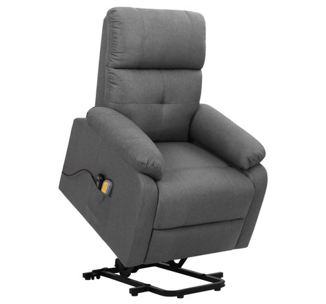 Vidaxl fauteuil de massage inclinable gris foncé tissu
