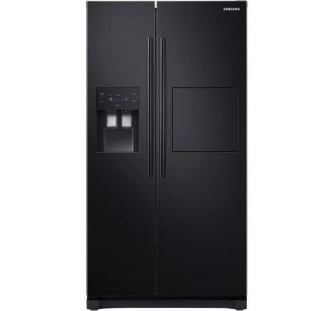 Samsung rs50n3803bc-réfrigérateur américain-501 l (357 + 144 l)-froid ventilé--l 91 2 x h 178 9 cm-noir carbone