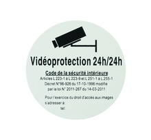 THIRARD - Disque de signalisation Vidéoprojection 24/24  polystyrène rigide adhésif  Ø80mm
