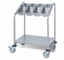 Chariot porte-ramasse couverts gn 1/3 - pujadas - inox