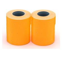 Lot de rouleaux de 1000 étiquettes enlevables 21x12 orange fluo rectangulaires agipa