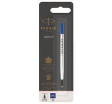 Parker recharge stylo roller  pointe moyenne  bleue  blister x 1