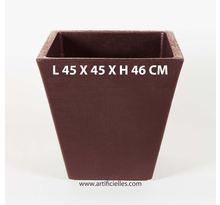 Bac LEA Chocolat L 45 X H 46 CM Cubique évasé intérieur / extérieur