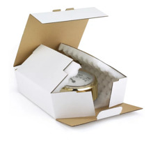 Boîte postale carton blanche avec calage mousse RAJA 18x12x5 cm (colis de 50)