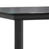 vidaXL Table à dîner de jardin Noir 160x80x74 cm Acier et verre trempé