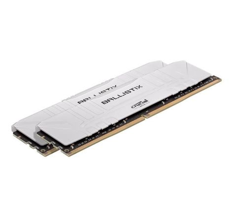 BALLISTIX - Mémoire PC RAM - 16Go (2x8Go) - 3000MHz - DDR4 - CAS 15 - Blanche (BL2K8G30C15U4W)