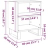 vidaXL Tables de chevet 2 Pièces gris béton 40x30x50 cm bois d'ingénierie