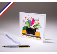 Carte double In the Garden créée et imprimée en France sur papier certifié PEFC - Jolie plante
