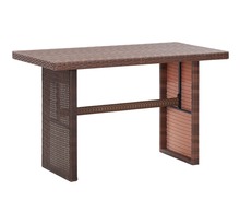 Vidaxl table de jardin marron 110x60x74 cm résine tressée