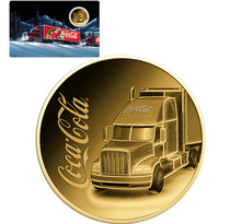 Pièce de monnaie en Or 3000 Francs g 0.031 (1/1000 oz) Millésime 2023 Gold Gift COCA COLA TRUCK 1/1000