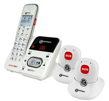 Amplidect 295 SOS Pro Téléphone Senior Sans Fil, avec Pendentif Additionnel