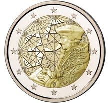 Pièce de monnaie 2 euro commémorative Espagne 2022 – Programme Erasmus