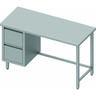 Table inox avec tiroir a gauche sans dosseret - gamme 600 - stalgast - 1500x600