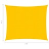 Vidaxl voile d'ombrage 160 g/m² jaune 2x2 m pehd