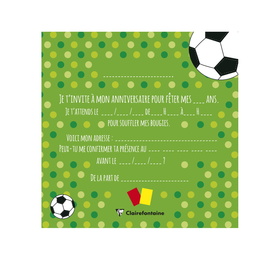 8 Cartes Invitation Enfant C Est Mon Anniversaire Football Clairefontaine La Poste