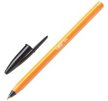 Stylo bille, Orange, pointe fine (0,8 mm), corps orange, encre noire (paquet 20 unités)