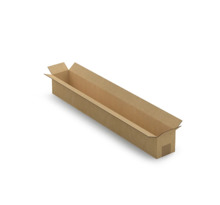 Caisse carton longue simple cannelure à grande ouverture raja 80x10x10 cm (lot de 10)