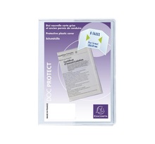 Exacompta : etui de protection 3 volets  carte grise format 8.5 x 12.5cm