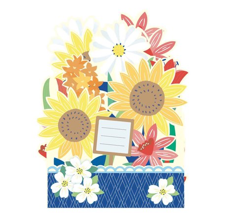 Carte pop up 3d fleurs - draeger paris