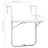 Vidaxl table de balcon blanc 60x64x83 5 cm plastique aspect de rotin