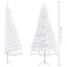 Vidaxl arbre de noël artificiel d'angle avec led blanc 120 cm pvc