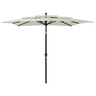 Vidaxl parasol à 3 niveaux avec mât en aluminium sable 2 5x2 5 m