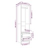 vidaXL Armoire avec tiroirs Sonoma gris 50x50x200 cm Bois d'ingénierie