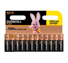 Duracell pack de 12 piles alcalines aa plus  1 5v lr06