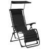 Vidaxl chaise pliable de terrasse textilène noir