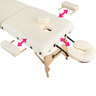 Tectake Table de massage Pliante 2 Zones 7,5 cm d'épaisseur - beige