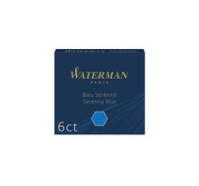 WATERMAN boite 6 cartouches, couleur Bleu Sérénité