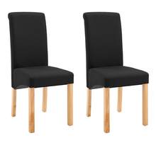 Vidaxl chaises de salle à manger 2 pièces noir tissu