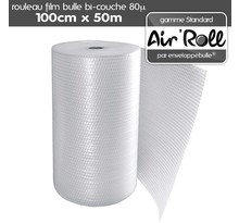 Lot de 20  rouleaux de film bulle d'air largeur 100 cm x longueur 50 mètres - gamme air'roll strandard