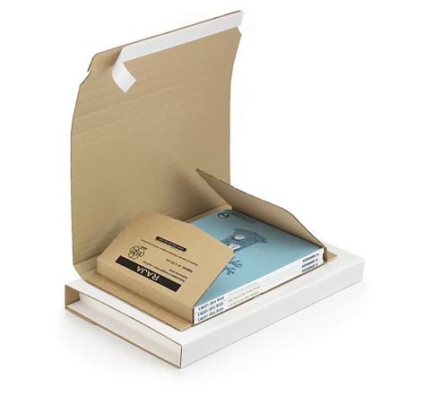 Etui postal carton brun avec fermeture adhésive RAJA Standard 24x18 cm (colis de 25)