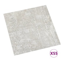 vidaXL Planches de plancher autoadhésives 55 Pièces PVC 5 11m² Gris clair