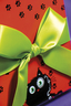 Boîte cadeau avec nœud - motifs petit chat