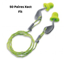 Bouchons d'oreille uvex xact-fit à usage unique, avec cordon, 50 paires