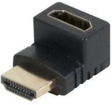 Adaptateur HDMI mâle (Type A) vers HDMI femelle (Type A) Coudé à 90° (Noir)