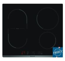 Table de cuisson induction BRANDT - 4 zones - L 58 x P51 cm - 3600 W -  Revêtement verre - Noir - CPI6400B