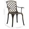 Vidaxl chaises de jardin 2 pcs aluminium coulé bronze