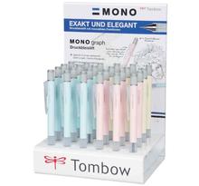 Présentoir de 24 portes-mine 'MONO graph' couleurs pastel TOMBOW