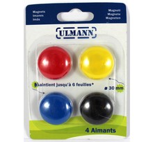 4 aimants couleur 30mm - ulmann