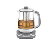 TEFAL BJ551B10 Tastea Machine a thé en verre 1,5 L, 8 réglages, Panier a thé amovible acier inoxydable, Maintien au chaud, Base 360°