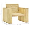 Vidaxl chaise de jardin avec coussins taupe bois de pin imprégné