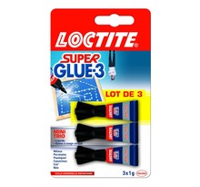 Lot de 3 supers glue-3 liquides - loctite