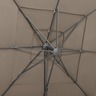 Vidaxl parasol à 4 niveaux avec mât en aluminium taupe 250x250 cm