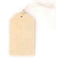 Etiquette tags en bois rectangle 8,5 x 5 cm 6 pièces