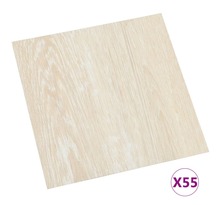 vidaXL Planches de plancher autoadhésives 55 Pièces PVC 5 11 m² Beige